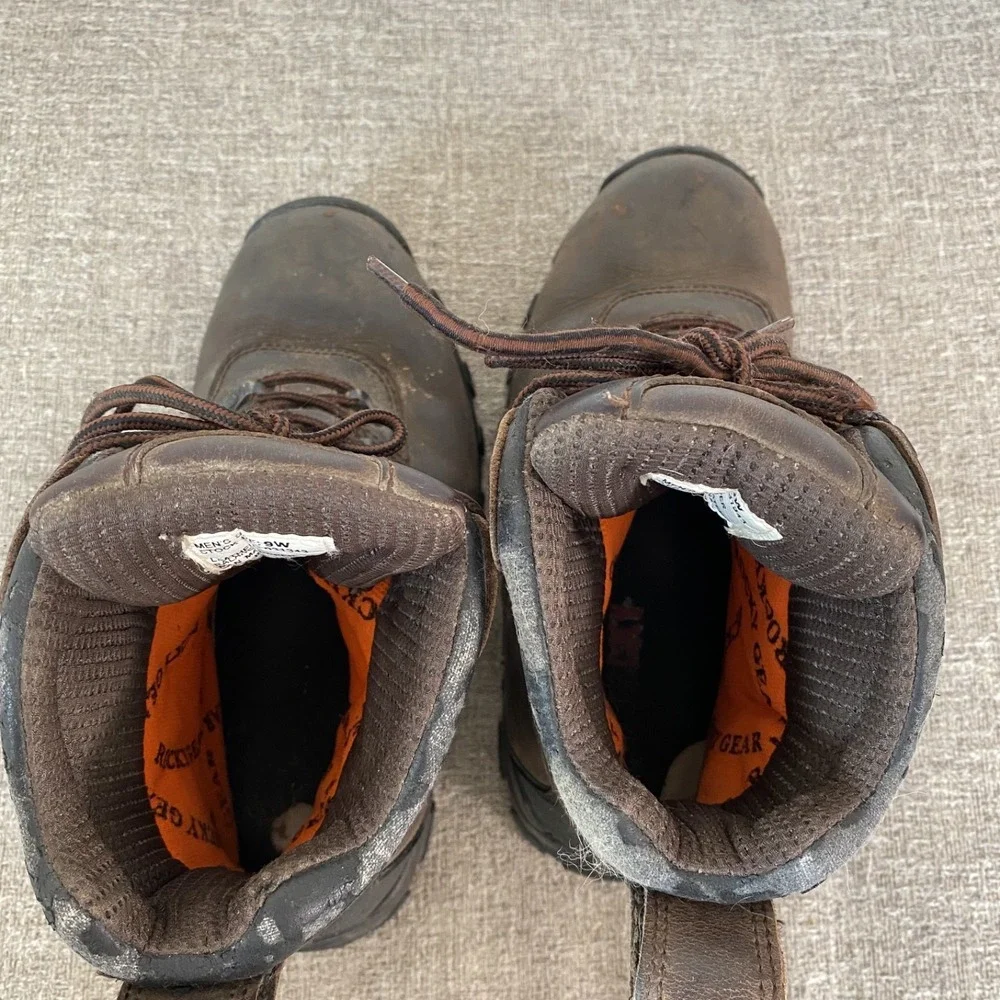 Rocky Mens Thinsulate 600 Gram‎ Work Boots Size 9W Leather Hunting Waterproof